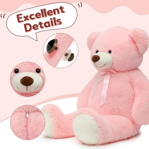 Miniatura 3 de Tezituor - Oso de peluche arcoíris de 13.78 pulgadas, suave oso de peluche teñido anudado, acogedor juguete de peluche abrazable para niños, novia