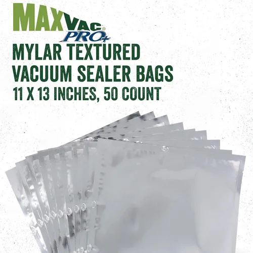 Miniatura 2 de LEM MaxVac - Bolsas texturizadas de Mylar de 11 x 13 pulgadas, 50