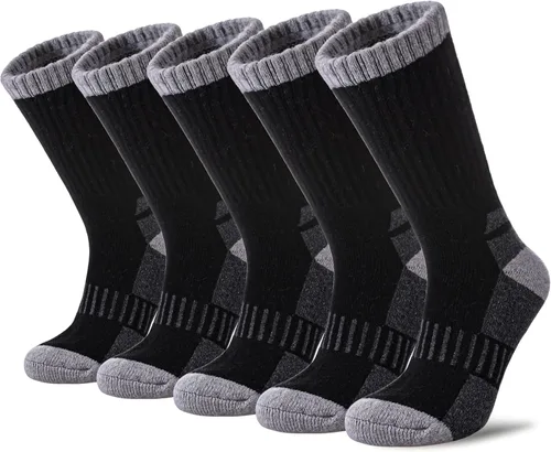 Yebing Calcetines de senderismo de lana merina para mujer, térmicos, cálidos, para botas de invierno, con cojines, acogedores y gruesos, para