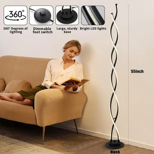 Miniatura 3 de Lámpara de pie, lámparas de pie LED modernas para sala de estar, 2500LM-40W, lámparas para sala de estar, lámpara de pie regulable con control