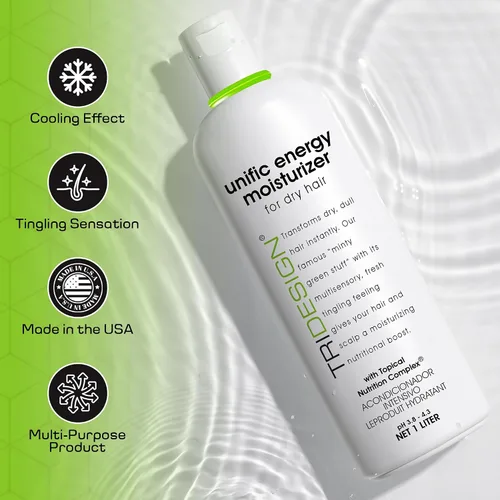 Miniatura 2 de TRIDESIGN Unific Energy Moisturizer - Acondicionador de cabello profundo para cabello seco dañado, hidratante para cabello rizado, encrespado