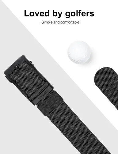 Miniatura 7 de JUKMO Cinturón de golf de trinquete para hombres, cinturón táctico de tela de nailon con hebilla deslizante automática