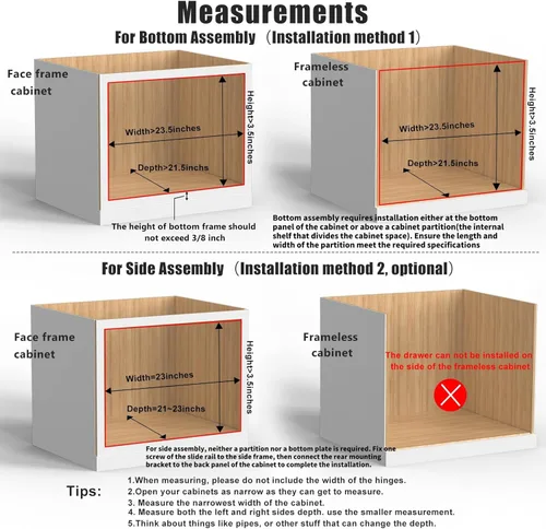Miniatura 4 de Mulush Organizador de cajón de madera deslizante de cierre suave de 22 pulgadas de ancho x 21 pulgadas de profundidad x 3 pulgadas de alto