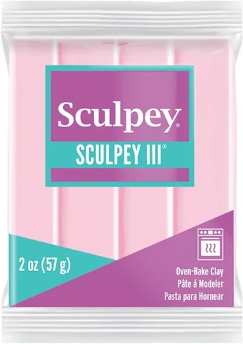 Sculpey III arcilla polimérica para horno, rosa bailarina, no tóxica, barra de 2 onzas, ideal para modelar, esculpir, vacaciones, bricolaje, medios