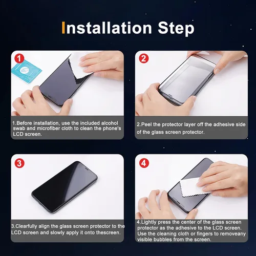 Miniatura 8 de Protector de pantalla de privacidad para Google Pixel 9A 5G, película protectora de vidrio templado de dureza 9H [paquete de 2+2] protector de lente