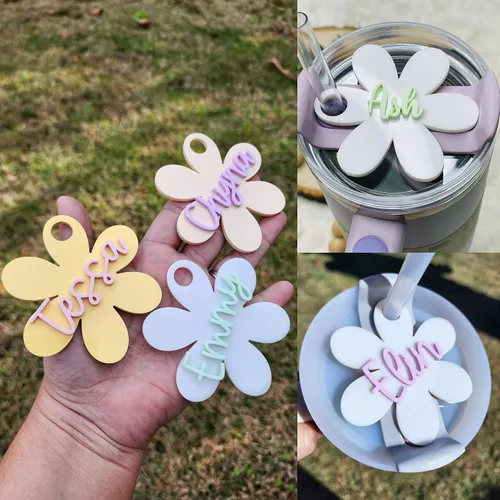 Miniatura 6 de Stanl-y - Placas de nombre personalizadas para vaso Stanl-y, con letras en relieve para la tapa, etiqueta de nombre acrílica personalizada