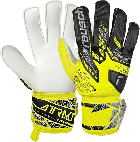 Miniatura 6 de Reusch Attrakt - Guantes de portero de apoyo para los dedos, guantes de portero de fútbol, flexibles, transpirables, duraderos, para césped