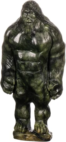 Miniatura 14 de Nupuyai Estatua de cabeza de perro de jade verde natural para decoración de oficina en casa, figura de animal tallada curativa, escultura