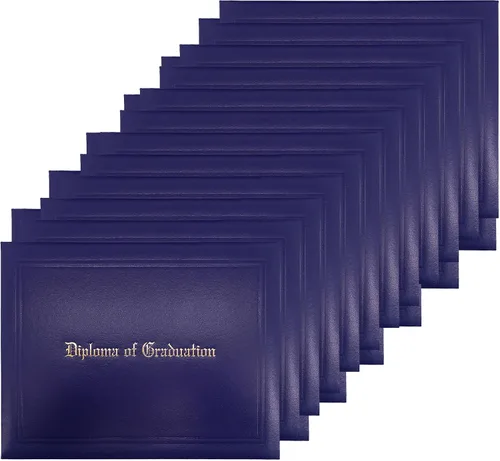 Miniatura 29 de GraduationMall Cubierta impresa para diploma para certificado 8.5 x 11 pulgadas, real, paquete de 1