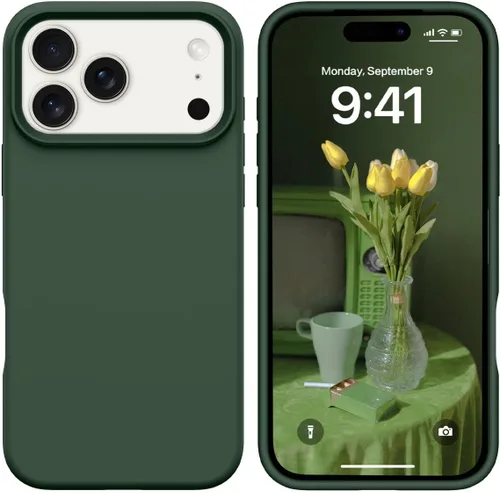 Miniatura 283 de GUAGUA Funda compatible con iPhone 17 Pro Max de 6.9 pulgadas, silicona líquida, goma de gel suave, delgada, forro de microfibra delgada