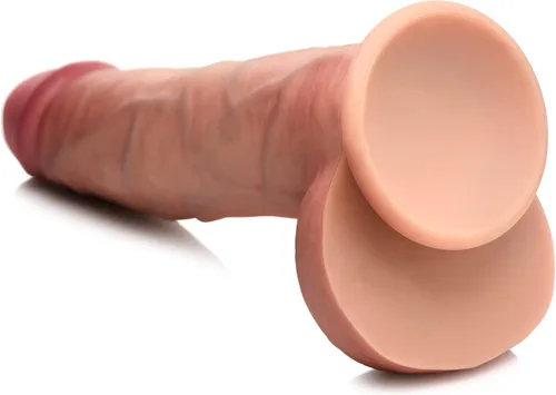 Miniatura 6 de CURVE TOYS Jock - Consolador de silicona de doble densidad de 9 pulgadas con bolas para hombres, mujeres y parejas. Consolador de silicona de alta
