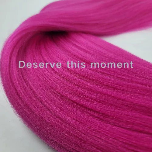 Miniatura 5 de Cabello trenzado preestirado rosa magenta, extensiones de cabello sintético de color rosa para trenzas, no tóxico, hipoalergénico