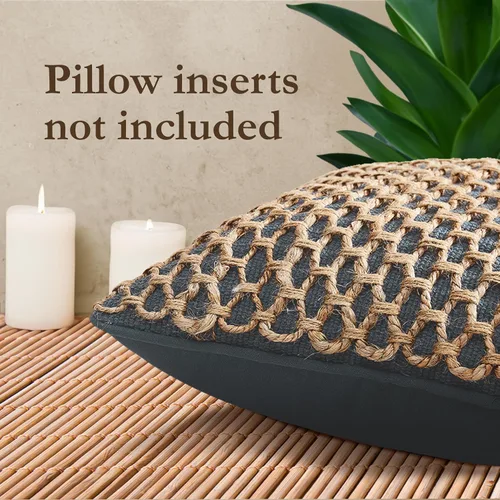 Miniatura 2 de Boho Living Jada 2 Fundas Decorativas para Almohadas de Tiro, Relleno de Almohada No Incluido, Diseño Tejido Premium, Decoración de Sala de Estar