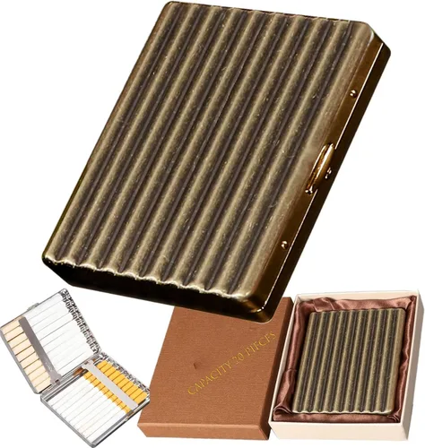 Miniatura 9 de Caja de cigarrillos para regular, puede contener 20 cigarrillos -3.346 in Metal Vintage cajas, soportes portátiles (B)