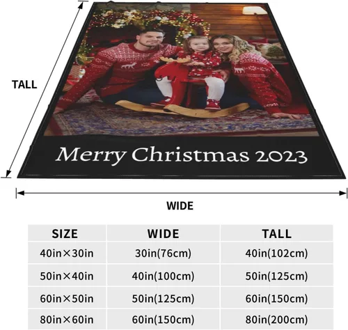 Miniatura 3 de Manta personalizada con texto, fotos, manta personalizada para cumpleaños de adultos y niños, boda, Navidad, Halloween, Día del Padre, Día