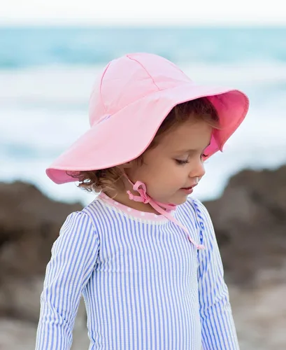 Miniatura 4 de RuffleButts - Gorro de sol para bebés y niñas pequeñas con protección solar UPF 50+ y ala ancha