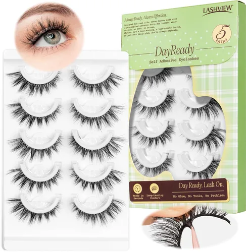 Miniatura 14 de Lashview Ellipse Extensiones de pestañas planas de 0.15 mm, rizo C de 0.31-0.59 pulgadas, negro visón, pestañas individuales, súper mate