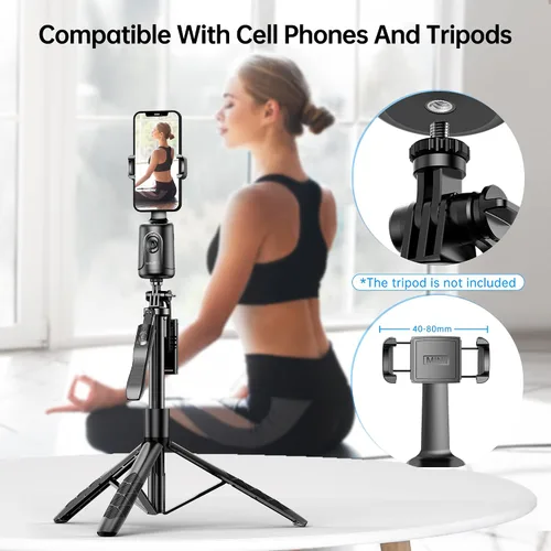 Miniatura 4 de Soporte para teléfono de seguimiento automático, trípode de seguimiento facial, portátil todo en uno, palo inteligente para selfie con rotación