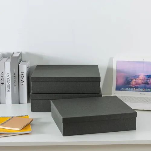 Miniatura 4 de Soul & Lane Cajas de almacenamiento decorativas con tapas, juego de cajas de almacenamiento de papel para recuerdos y fotos, cajas decorativas