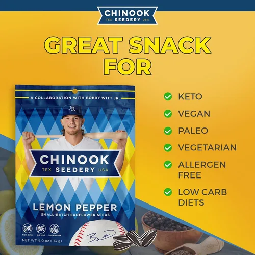 Miniatura 3 de Chinook Seedery Semillas de girasol para comer, bocadillos con sabor a jumbo, tostados, bajos en sodio, aptas para dieta cetogénica, sin gluten, sin