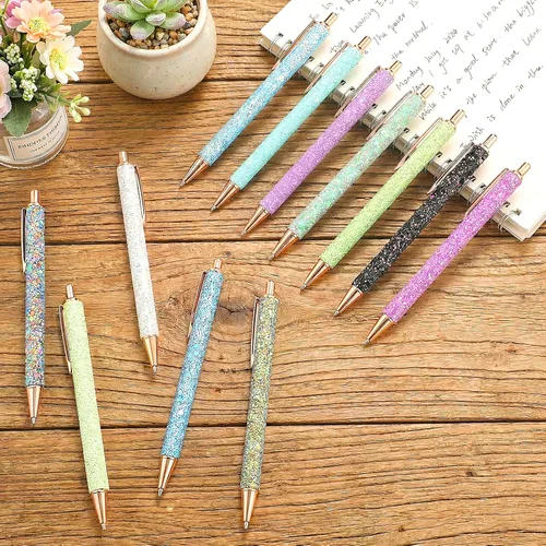 Miniatura 7 de BESARME 12 bolígrafos elegantes para mujeres, regalos del primer día de la madre, bolígrafos con purpurina para niñas, bolígrafo de diamantes