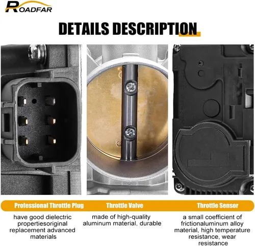 Miniatura 2 de Cuerpo del acelerador: 16119JF00B ROADFAR Fit para Nissan para Altima 2002 2003 2004 2005 2006 2.5l, para Nissan para Sentra 2002 2003 2004 2005