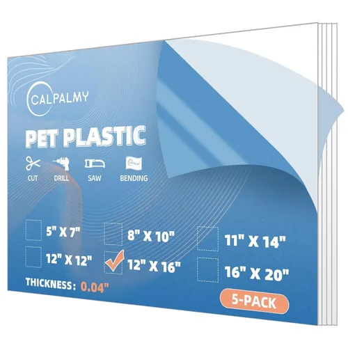 Miniatura 8 de Paquete de 10 paneles de plástico PET de 5 x 7 pulgadas / plexiglás de 0.04 pulgadas, alternativa de vidrio irrompible, ligera y asequible. Uso