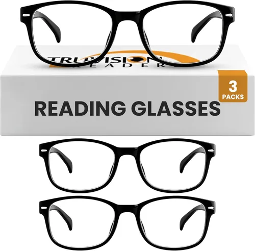Miniatura 12 de TruVision 9505HP Reading Glasses - 1, 2, 3 Pack for Men & Women 9505 2 negro