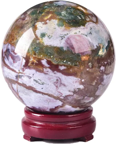 Miniatura 8 de JIC Gem Esfera de cristal de cuarzo Pietersite, bola de cristal decorativa azules y marrones dorados para meditación, decoraciones de mesa