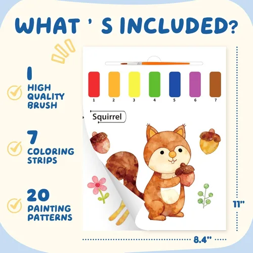 Miniatura 2 de YPLUS Libros de pintura con agua para niños pequeños, juguetes de arte y manualidades de pintura de acuarela, regalo para niños de 1 a 3, 2 a 4, 4 a