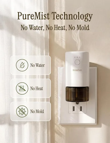 Miniatura 2 de Difusor de aceite esencial para el hogar, difusor inteligente de aromaterapia sin agua SF101S Pro, aroma de habitación enchufable con temporizador