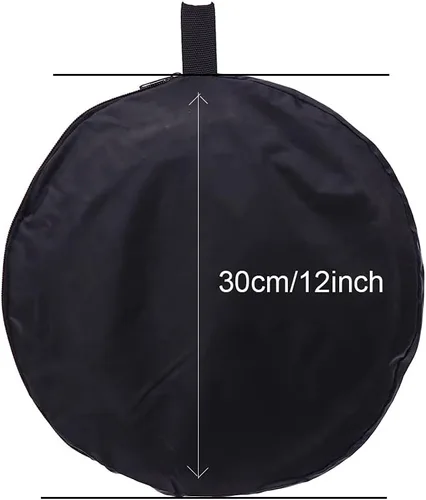 Miniatura 5 de Reflector portátil de fotografía plateado y blanco, reflector ovalado plegable 2 en 1 de 23 x 35 pulgadas/23.6x35.4 in, reflector de luz multidisco
