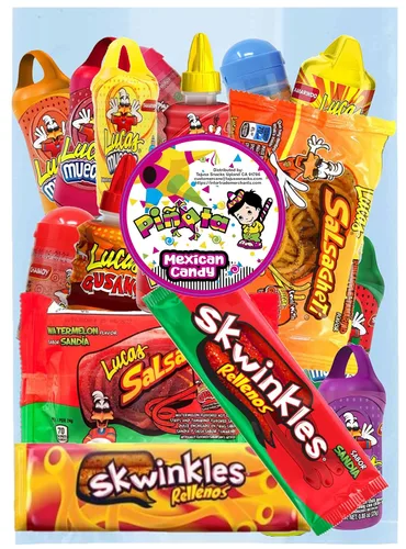 Miniatura 3 de Caja de dulces mexicanos de piñata (Lucas Mix (22.5 onzas) (18 piezas)