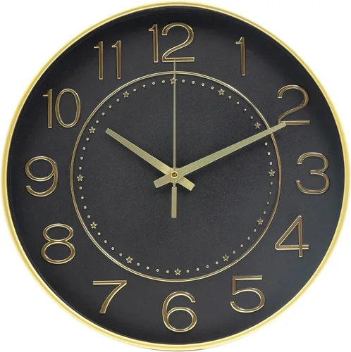 Miniatura 2 de HZDHCLH Reloj de pared de 12 pulgadas, funciona con pilas, movimiento de cuarzo, silencioso y moderno, sin tictac, para sala de estar, dormitorio