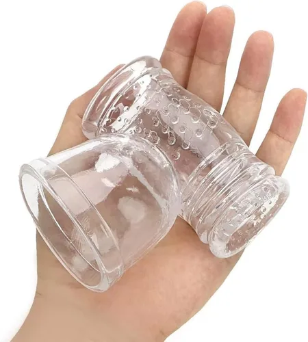 Miniatura 6 de GURECOD Accesorio de masajeador y accesorio de masaje, cubierta de cabeza de silicona transparente para masajeador