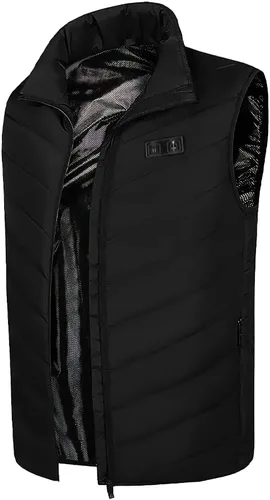 Miniatura 3 de Chaleco térmico para mujeres y hombres con batería ligera de 5 V (unisex), Negro