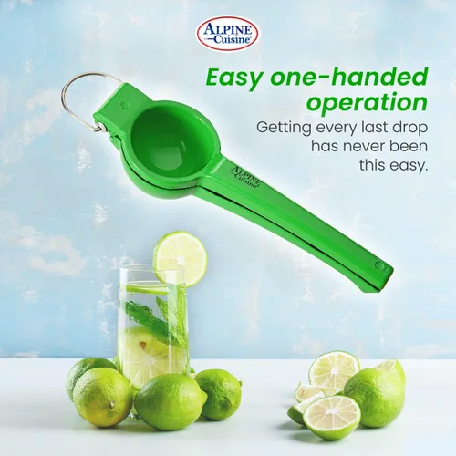 Miniatura 5 de Alpine Cuisine Exprimidor de lima con gancho – Exprimidor manual de cítricos de aluminio, exprimidor manual de cítricos, prensa de naranja y limón