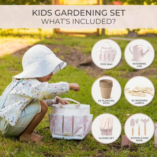Miniatura 3 de ZICOTO El mejor juego de jardinería para niños: el juego de jardinería perfecto para niños pequeños con herramientas duraderas y seguras para una