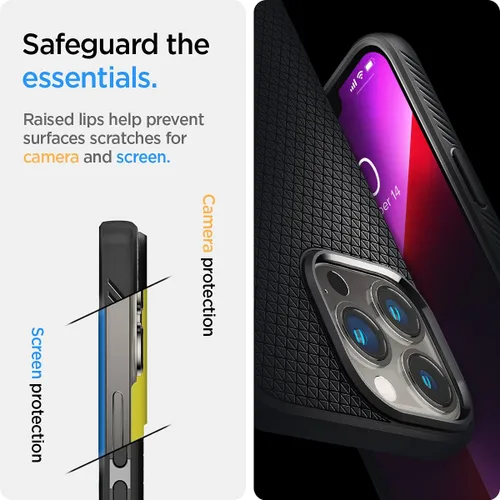 Miniatura 6 de Spigen Liquid Air - Funda diseñada para iPhone 13 Pro Max (2021), color negro mate
