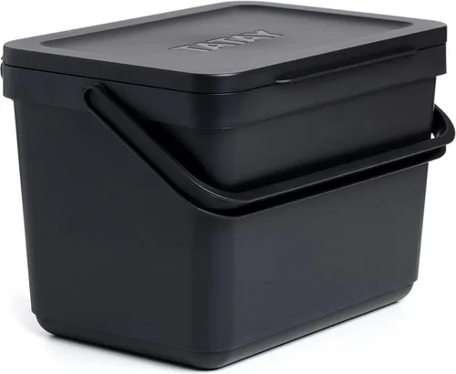 TATAY Organizador de basura de alimentos de cocina 6L | Papelera orgánica inteligente sin soporte | Diseño compacto y funcional | Hecho de