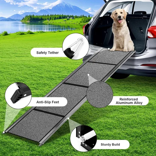 Miniatura 2 de Rampa para perros para automóvil, rampas para perros grandes, rampas plegables para perros al aire libre para escaleras, hasta 300 libras