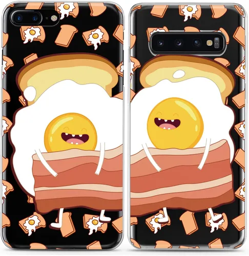 Miniatura 4 de Fundas a juego para parejas compatibles con iPhone 16 15 14 13 12 11 Pro Max Mini Xs X 6s 8 Plus 7+ Xr 10 SE 5 Huevos Regalo de tocino Regalo Mejor