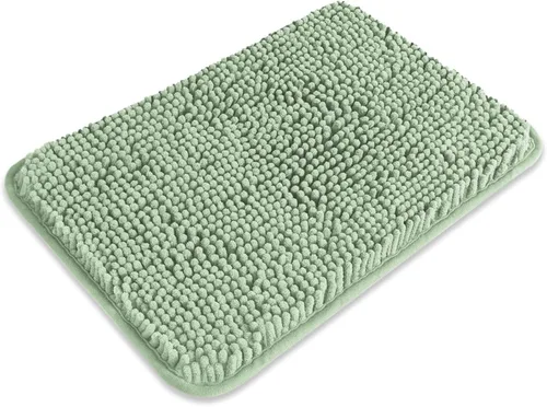Miniatura 313 de Alfombra de baño pequeña de 12 x 18 pulgadas, lavable y absorbente, antideslizante, alfombra de baño de felpilla gruesa y suave para baño, ducha