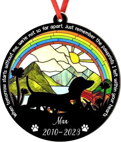 Miniatura 106 de Adorno personalizado para atrapasoles de sabueso afgano, adorno de Navidad de sabueso afgano, regalo para perro amante, sabueso afgano conmemorativo