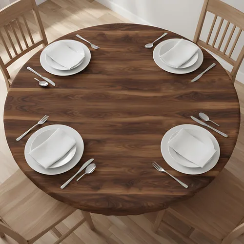 Miniatura 12 de WOAIDY Mantel ajustable redondo elástico, diseño de pájaro, tela de poliéster elástica para cocina, decoración de fiesta de comedor, funda de mesa 4
