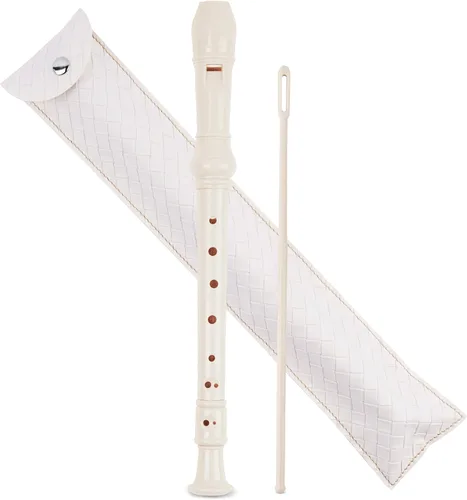 Miniatura 10 de Flauta para principiantes, niños y adultos, 8 agujeros, soprano, flauta de música con varilla de limpieza y funda de cuero para estudiantes