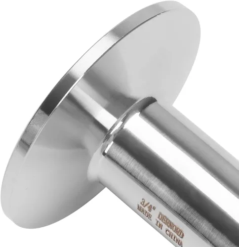Miniatura 4 de DERNORD Tubo de carrete sanitario, 3/4 de pulgada de diámetro exterior, 2 pulgadas de longitud, acero inoxidable 304, abrazadera triple de 1.5
