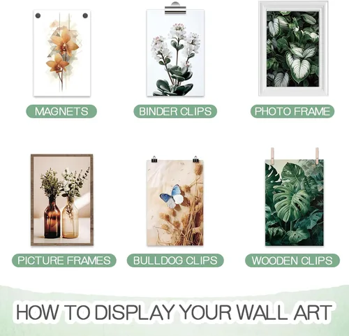 Miniatura 5 de LIIGEMI Kit de collage botánico de pared de 70 piezas, imágenes estéticas, kit de collage de fotos, decoración de dormitorio para niñas