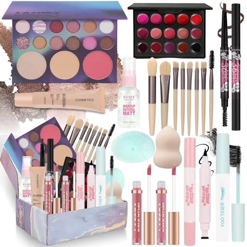 Kit de maquillaje para adolescentes, niñas, mujeres, juegos de maquillaje para adolescentes, kits de maquillaje para adolescentes, set de regalo de