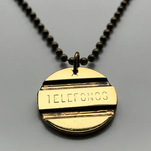 Miniatura 4 de 1967 Spain España Telefonos Spanish Telephone Token coin pendant ficha de cabina Madrid Barcelona Valencia Sevilla Toledo Zaragoza Malaga Granada